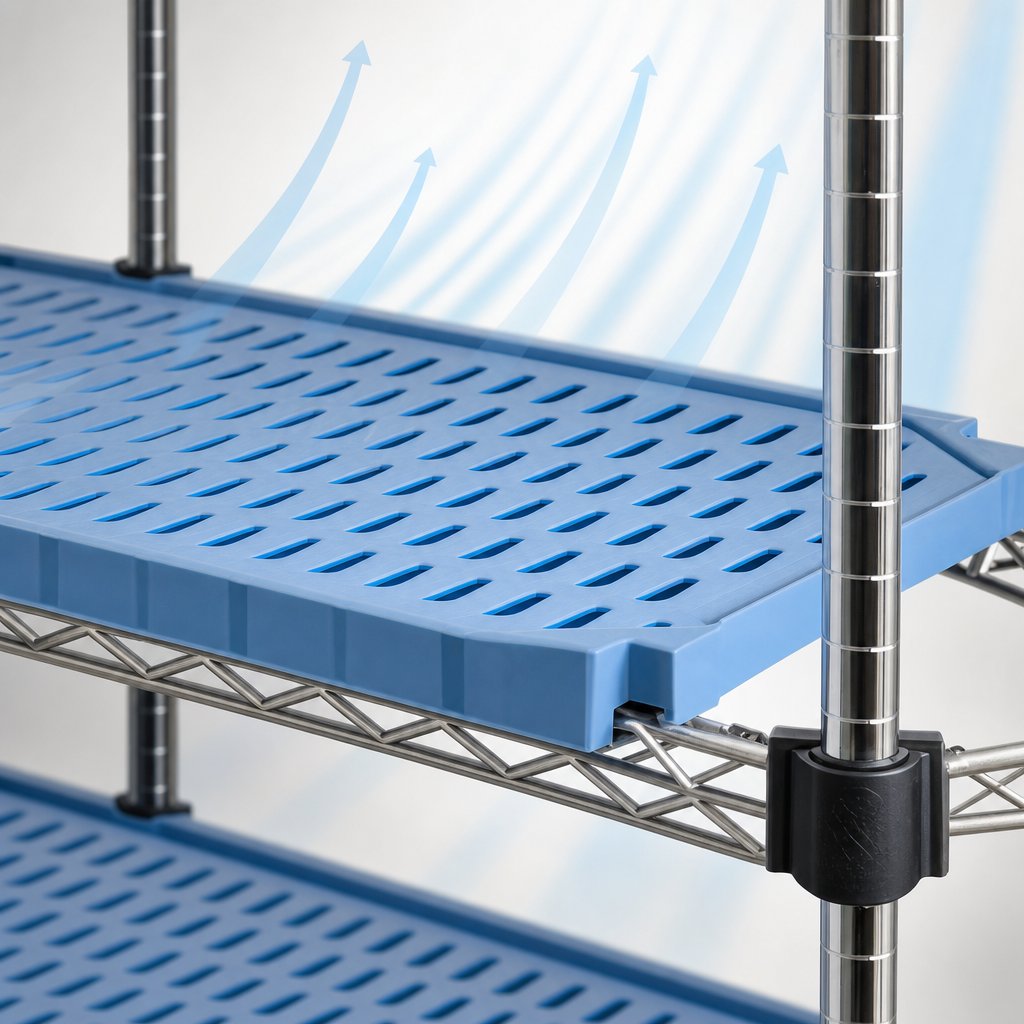 Louvered Polymer Shelf Mat