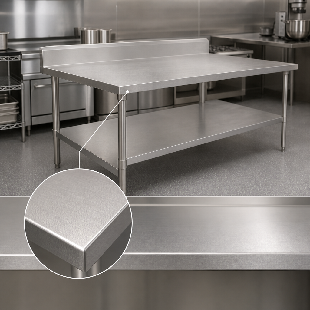 16-Gauge Stainless Steel Top