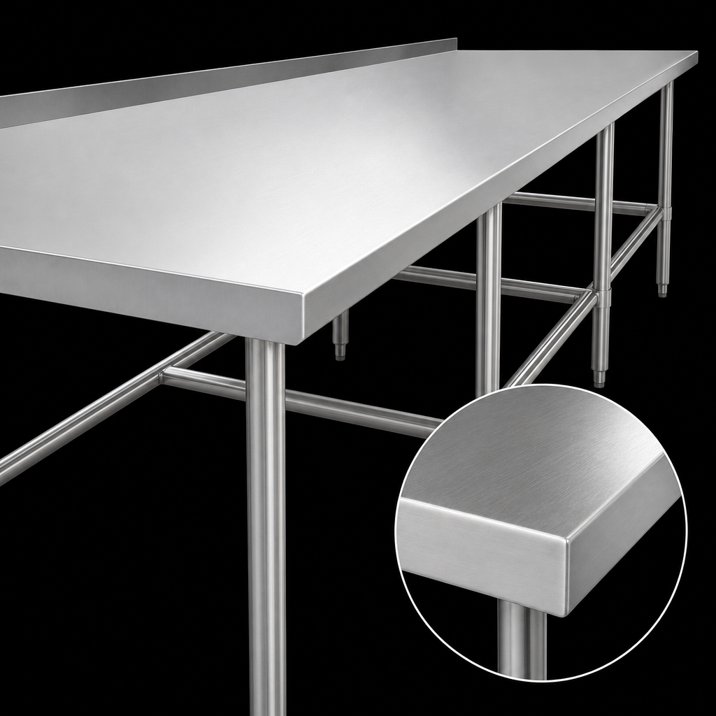 18-Gauge 304 Stainless Steel Top