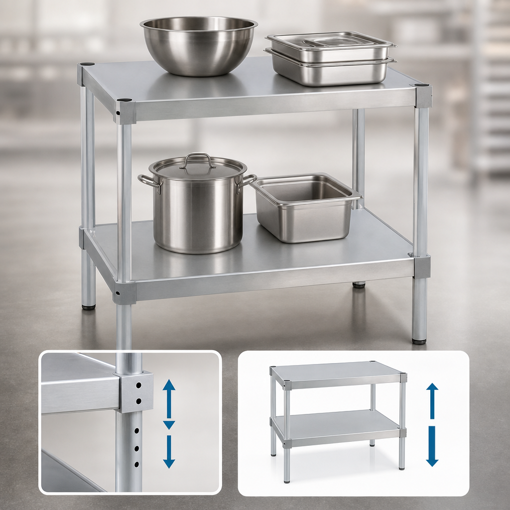 Two Adjustable Solid Shelves