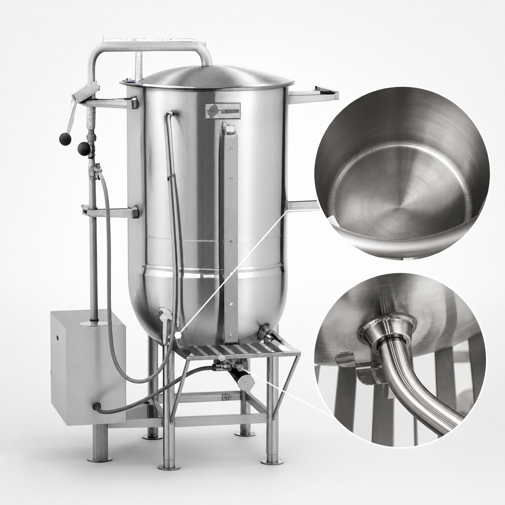 304 Stainless Steel Liner and Draw-Off Tube