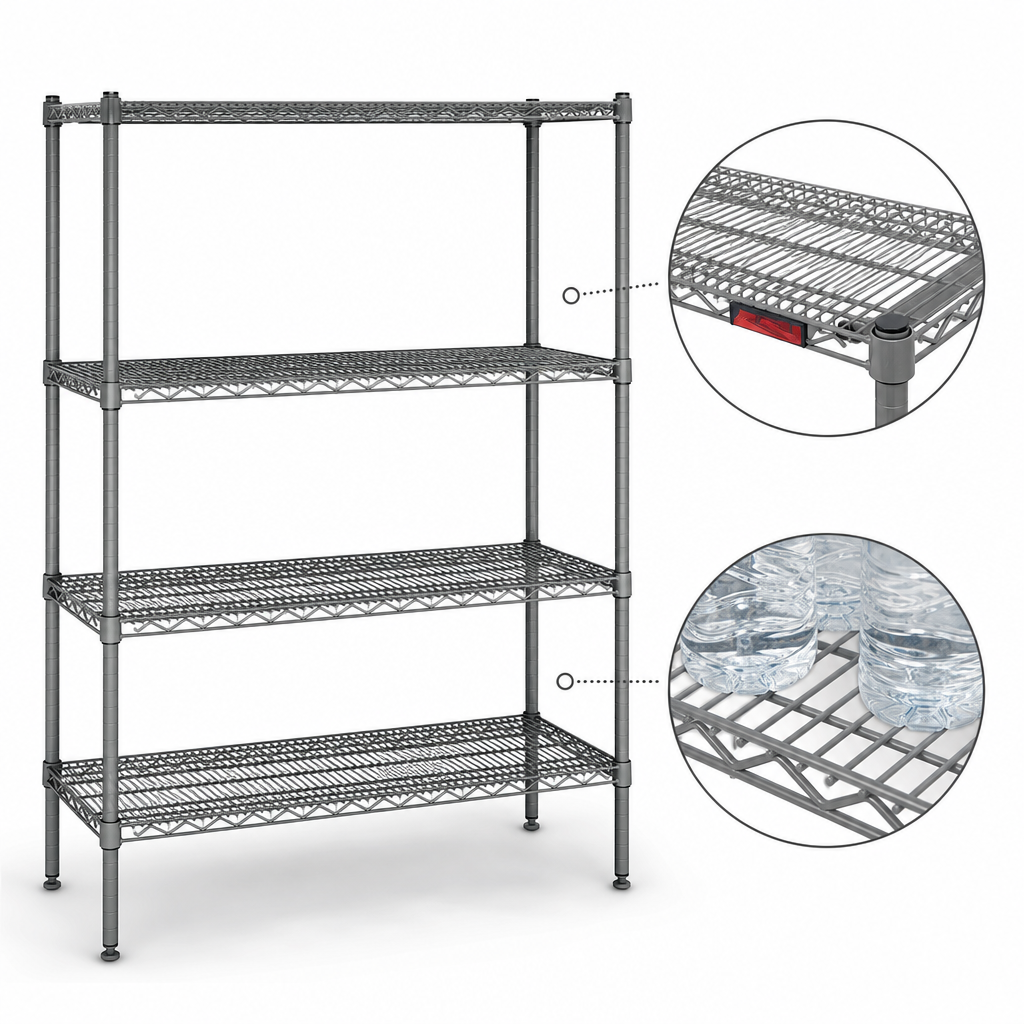 Double-Mat Wire Shelves