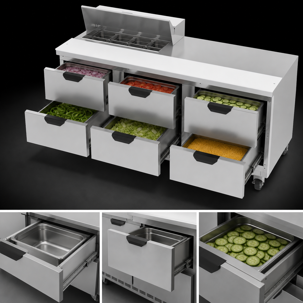Six Pull-Out Drawers