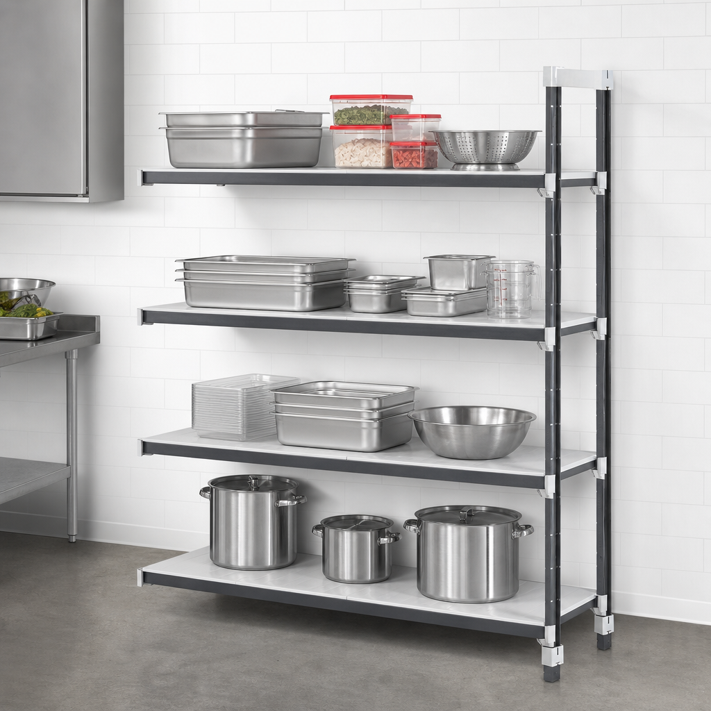 Solid 4-Tier Shelf System