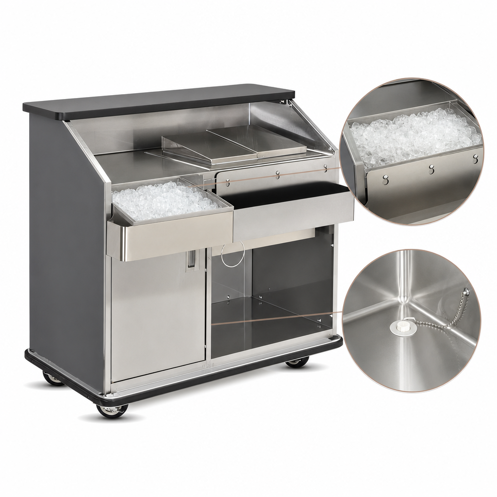 60 lb. Ice Bin With Drain