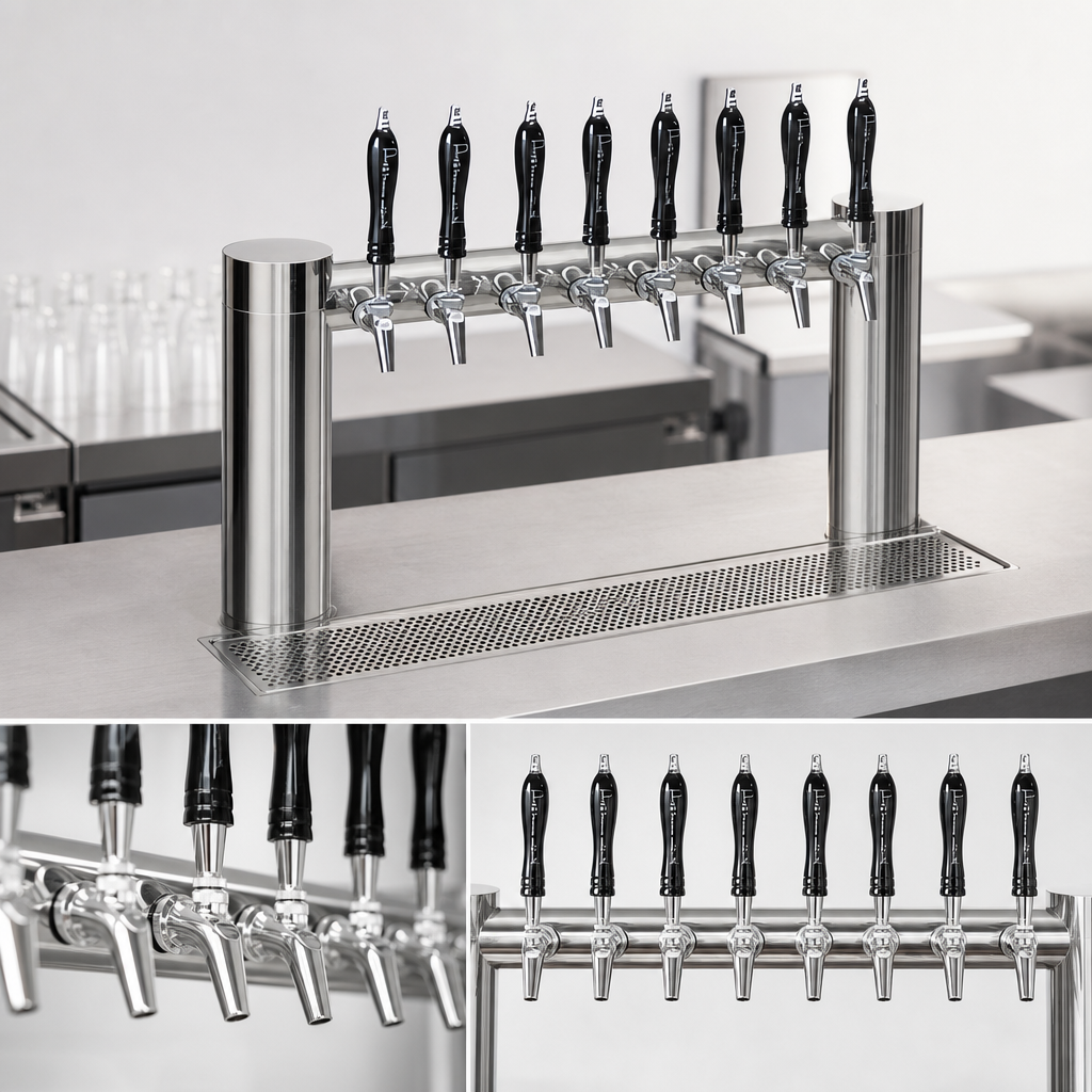 8-Faucet H-Pipe Layout