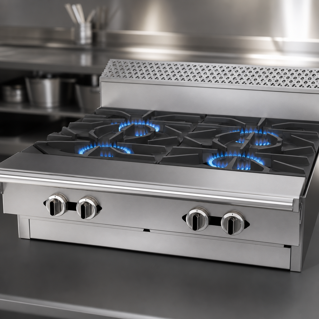 Four Open Burners
