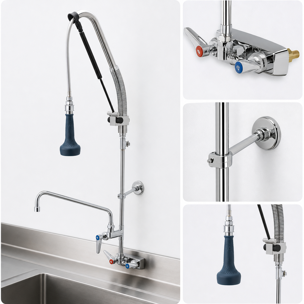 4-Inch Wall Mount Workboard Faucet