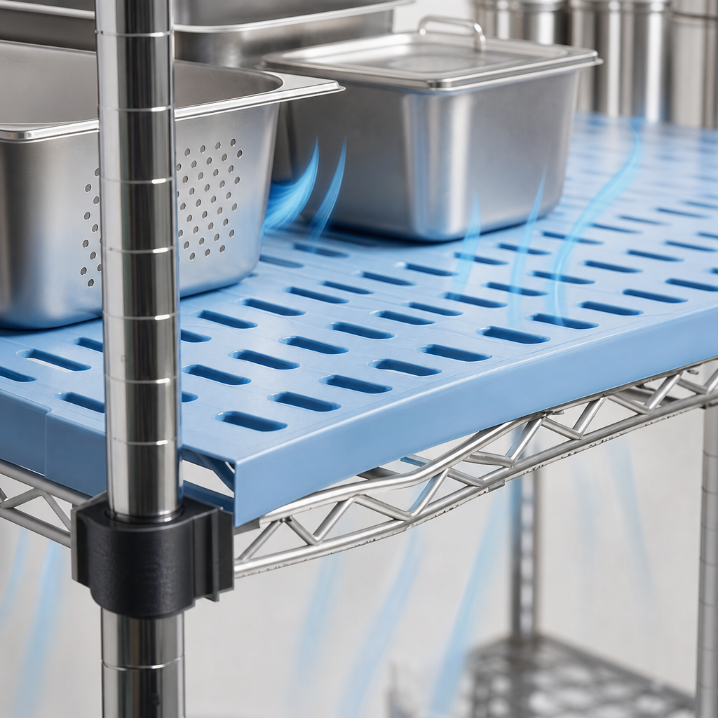 Vented Louvered Shelf Surface