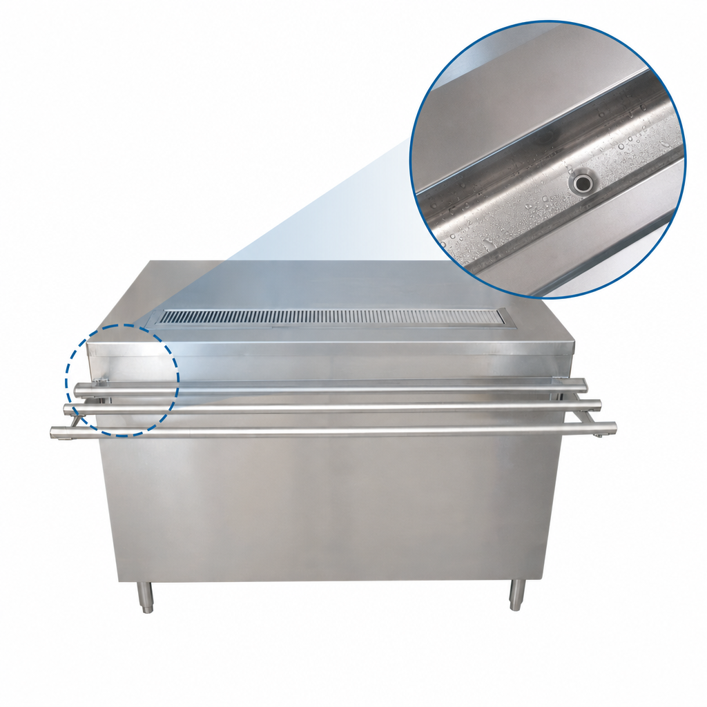 Built-In Urn Trough with Drain