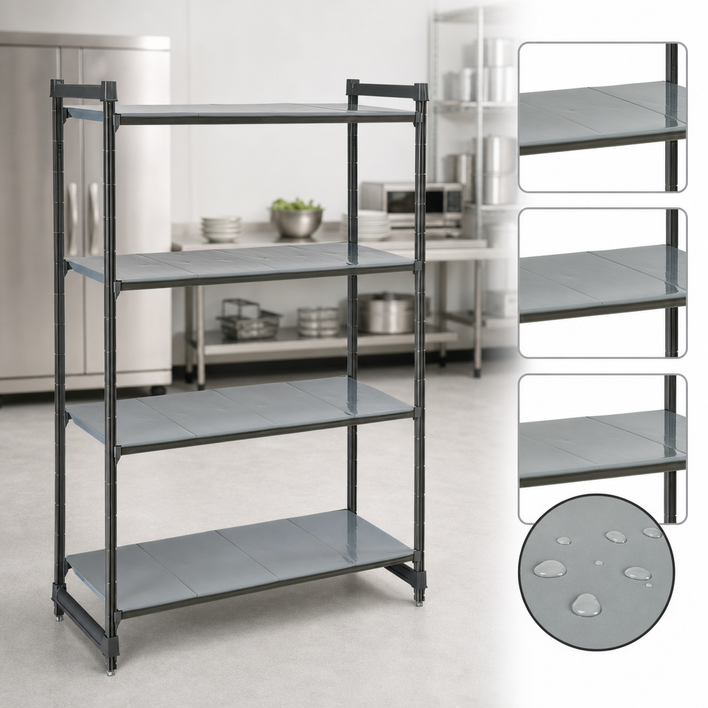 Four Solid Shelf Plates