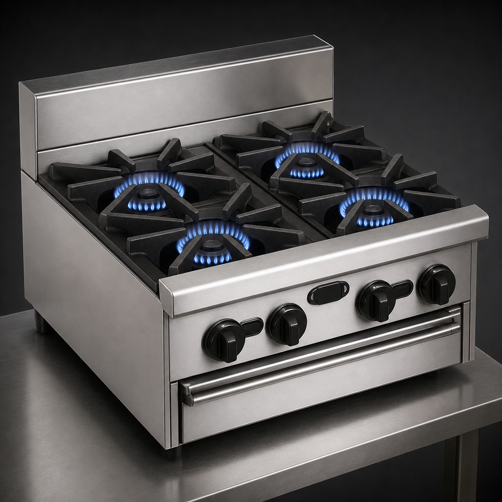 Six Open Burners