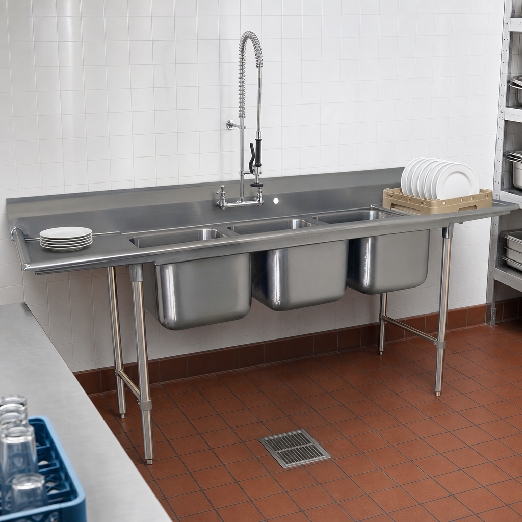 Three Compartment Sink