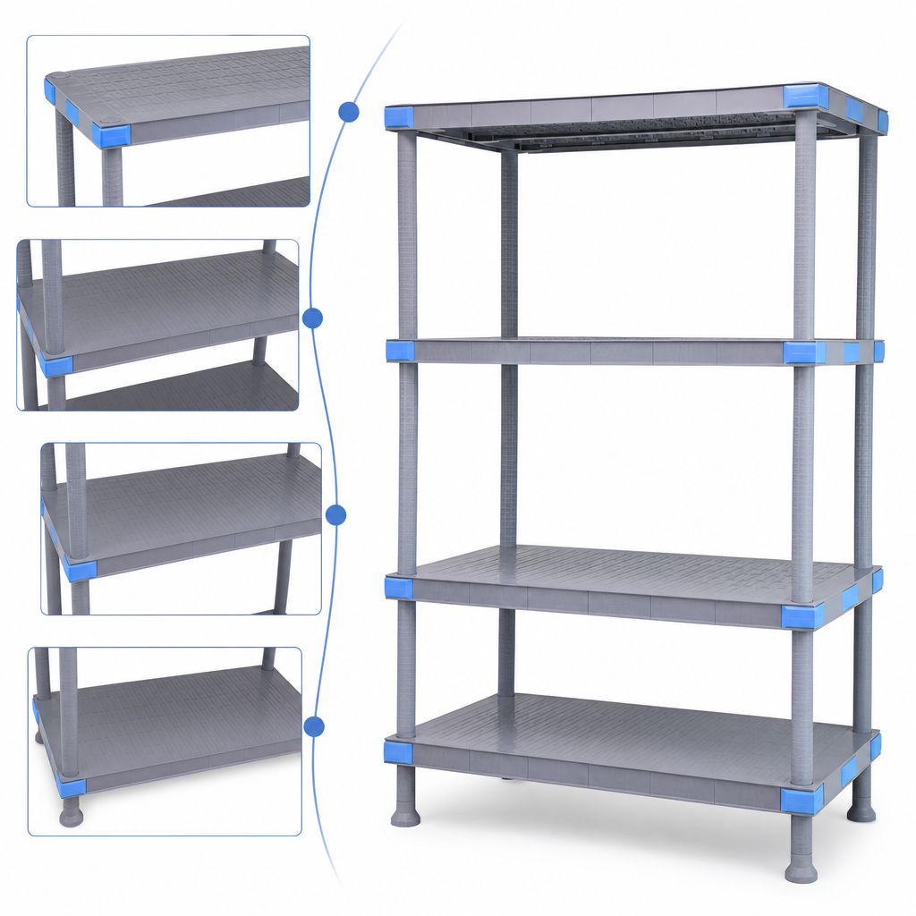 Four Solid Shelves