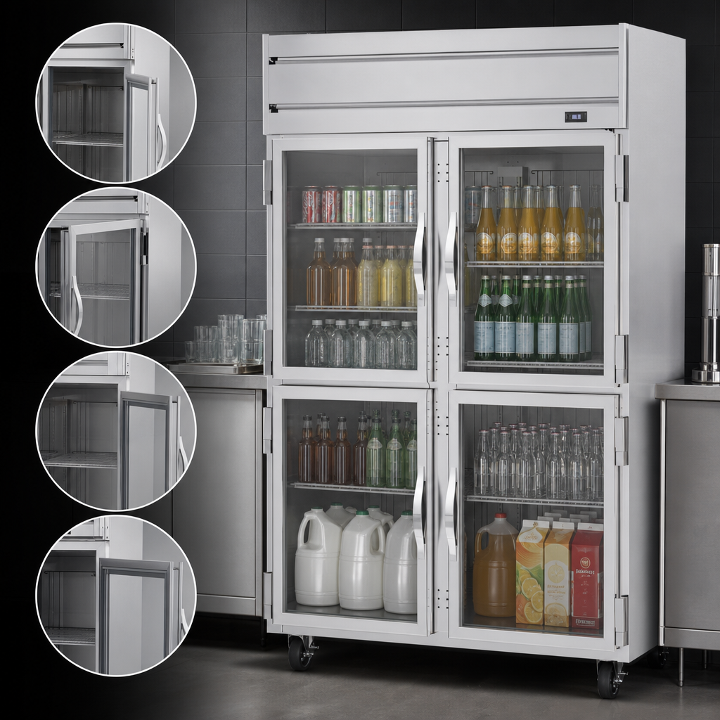 Four Half-Glass Hinged Doors