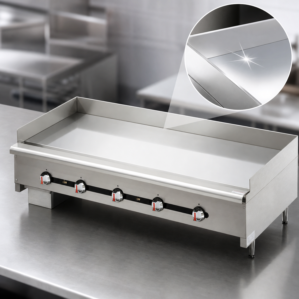 Chrome-Plated Cooking Surface