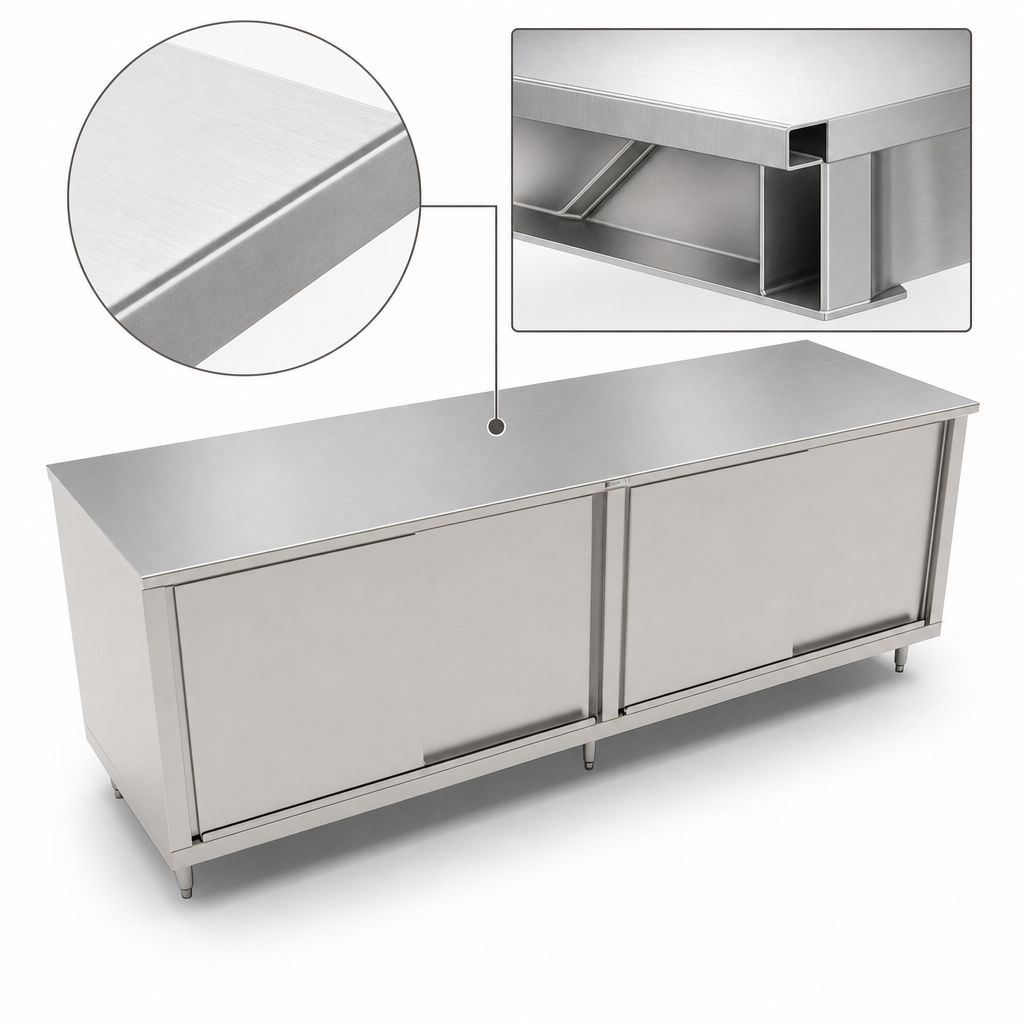 Reinforced 14-Gauge Stainless Steel Top