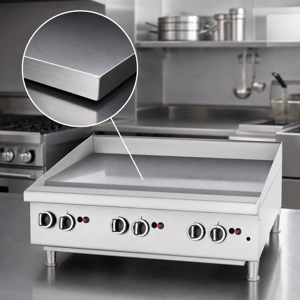1-Inch Smooth Steel Griddle Plate