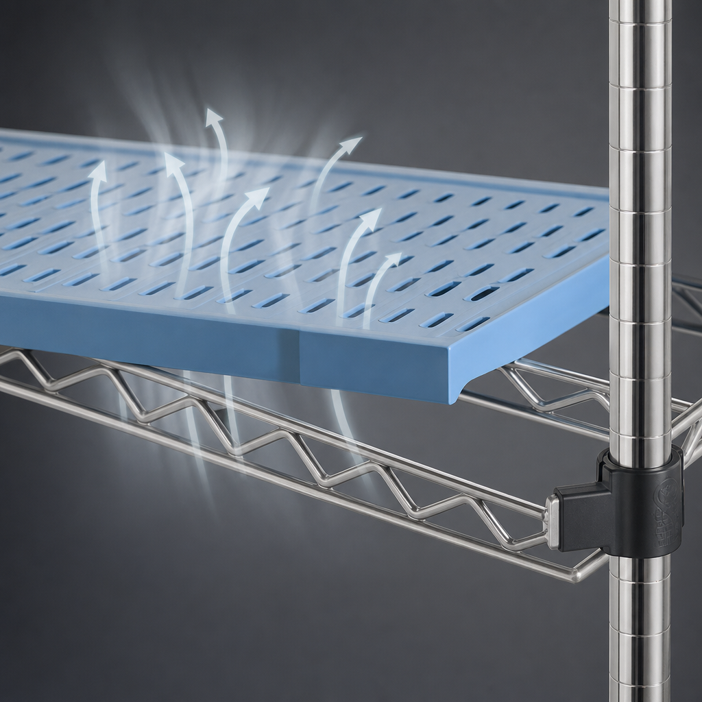 Louvered Shelf Surface