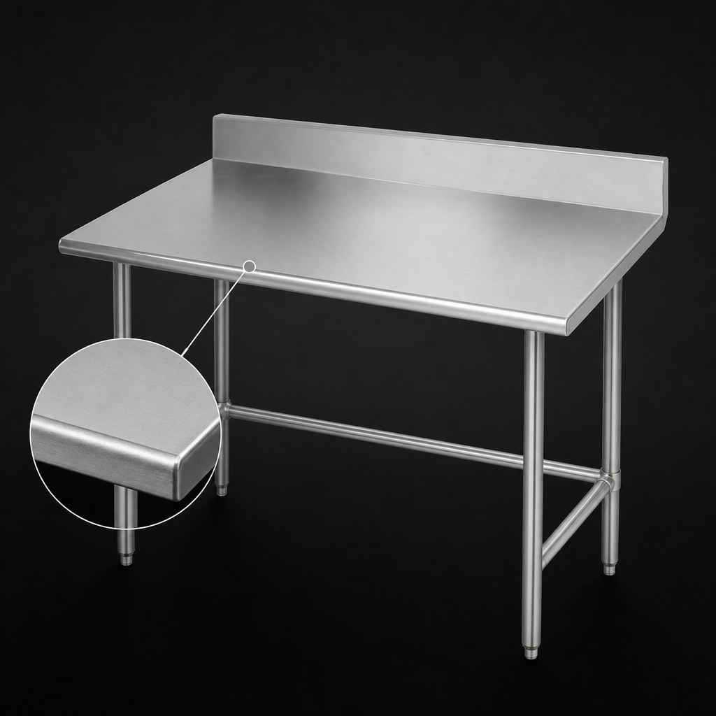 16-Gauge 304 Stainless Steel Top