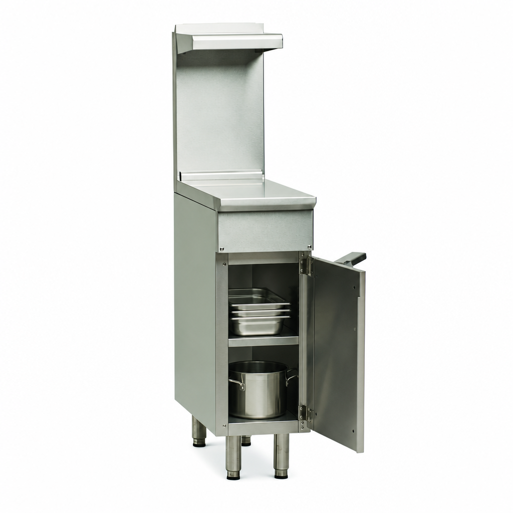 Open Cabinet Base with Bottom Shelf