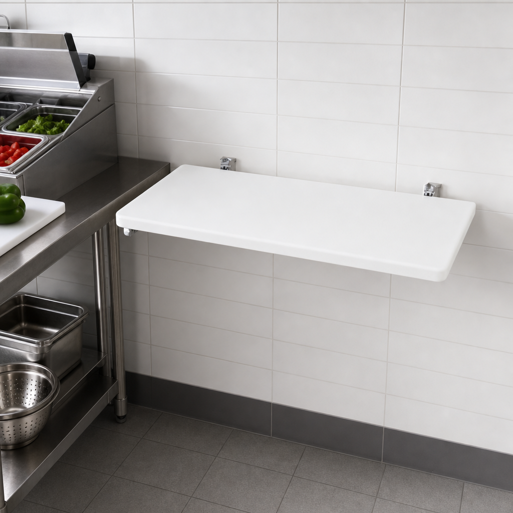 Wall-Mounted Drop Shelf
