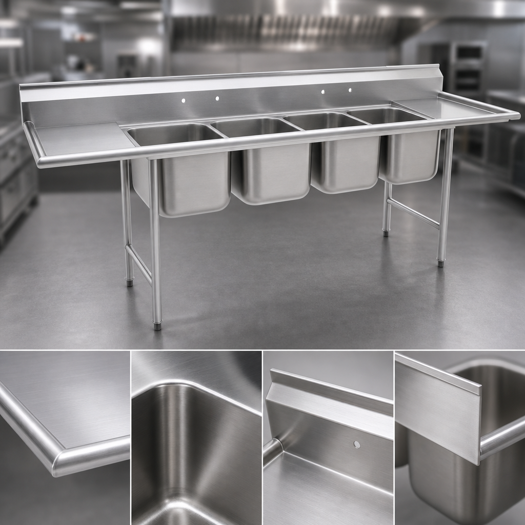 Heavy Gauge 304 Stainless Steel Construction