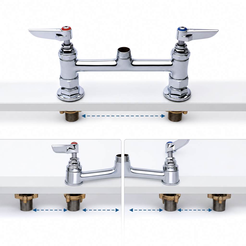 8-Inch Deck Mount With Adjustable Centers