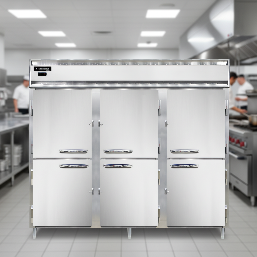 Showcasing its large three-section design, this heated holding cabinet provides expansive storage capacity for your high-volume kitchen.