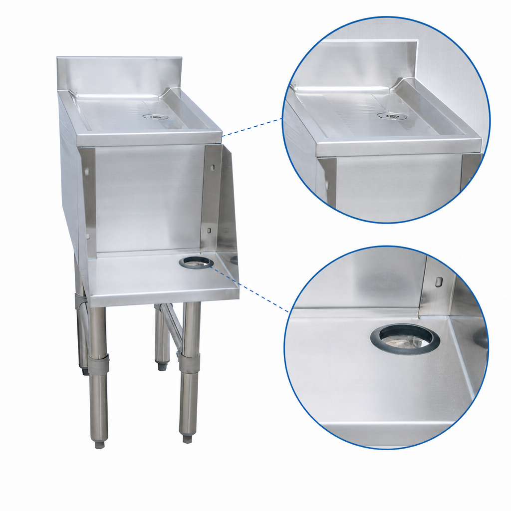 Drainboard Top with Blender Recessed Step