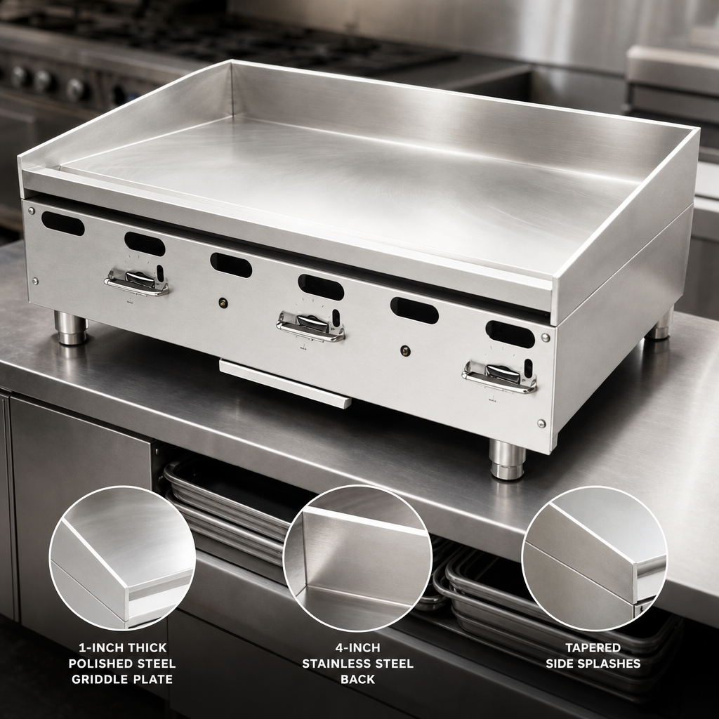 Polished Steel Griddle Plate