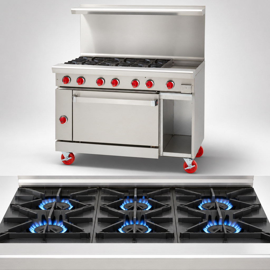 Six Open Burners