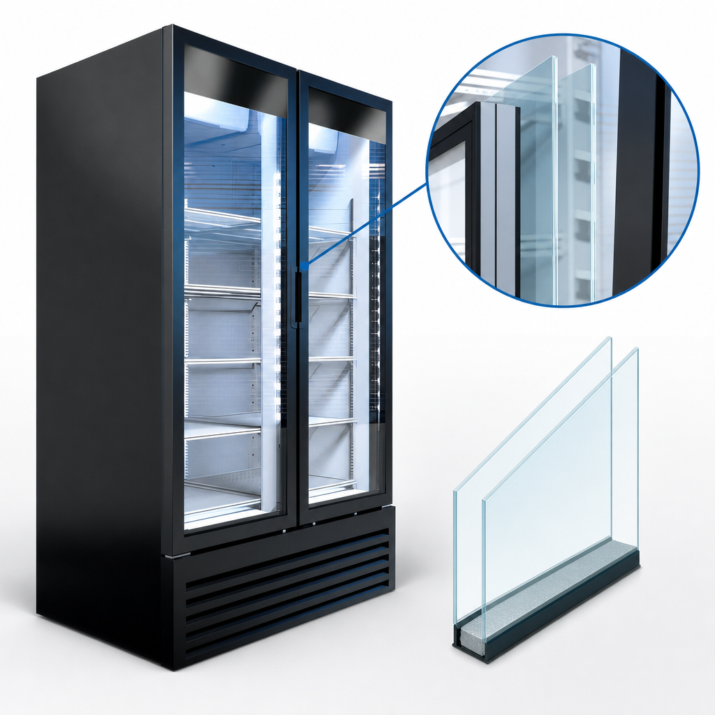 Double-Pane Hinged Glass Doors