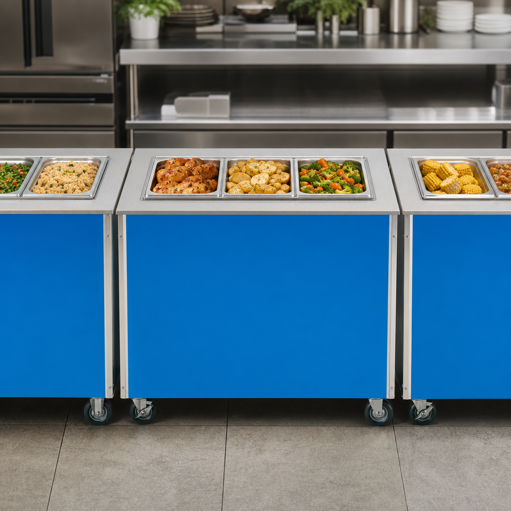 Modular 3-Pan Serving Station