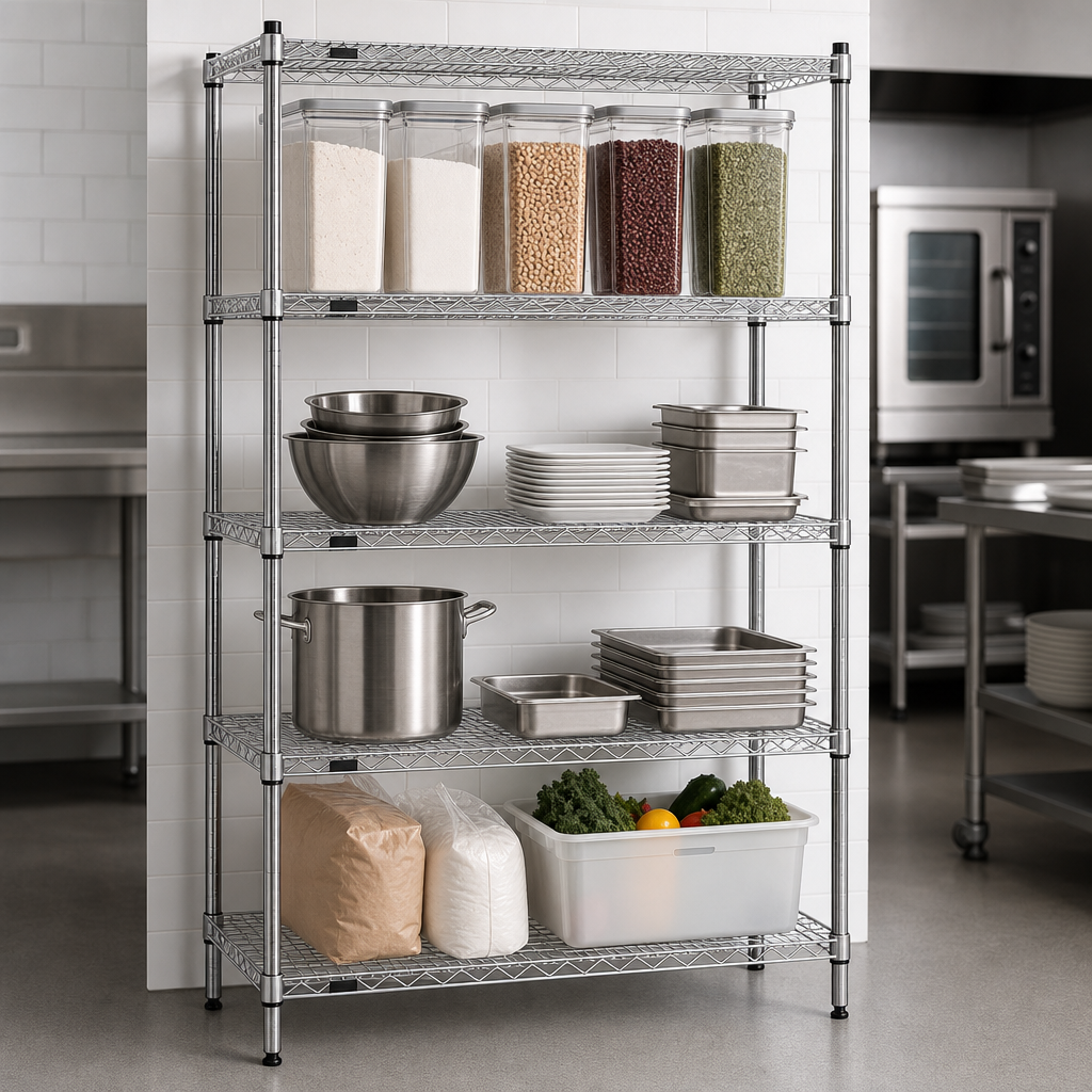 4-Tier Wire Shelving
