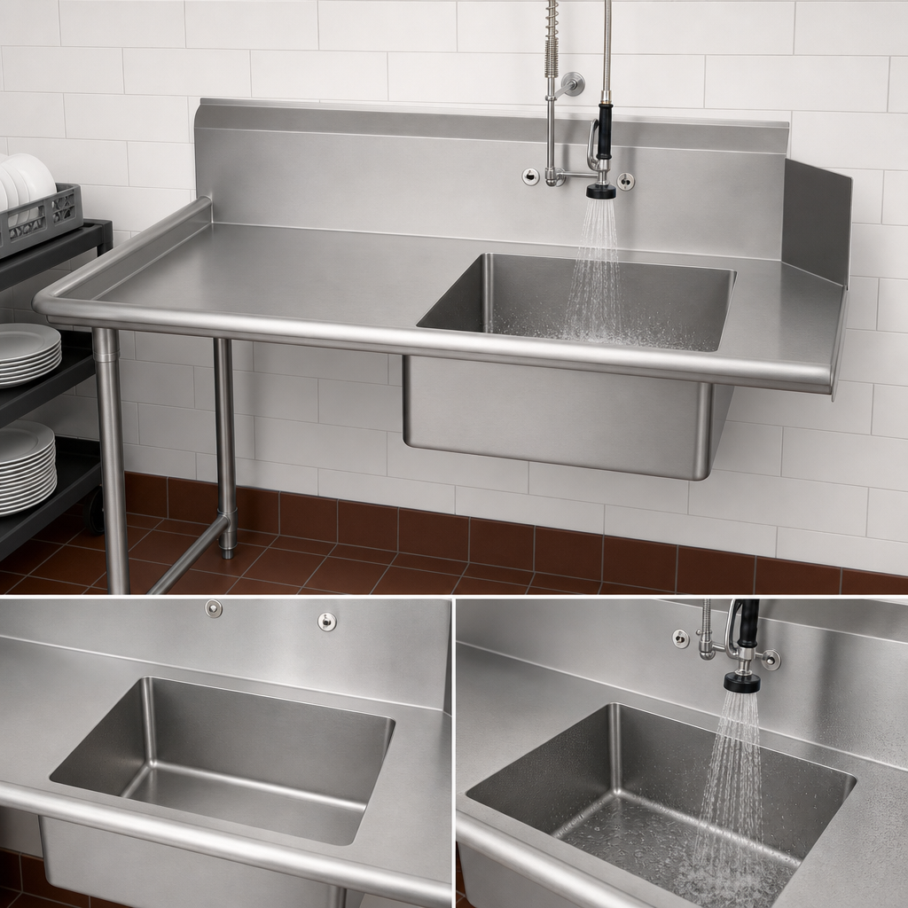 Integrated Pre-Rinse Sink Bowl