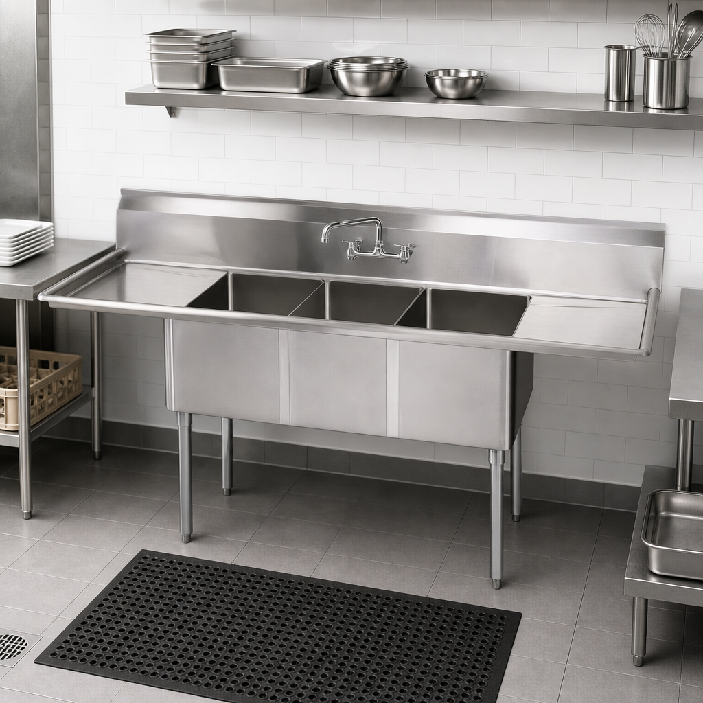 Triple Compartment Sink