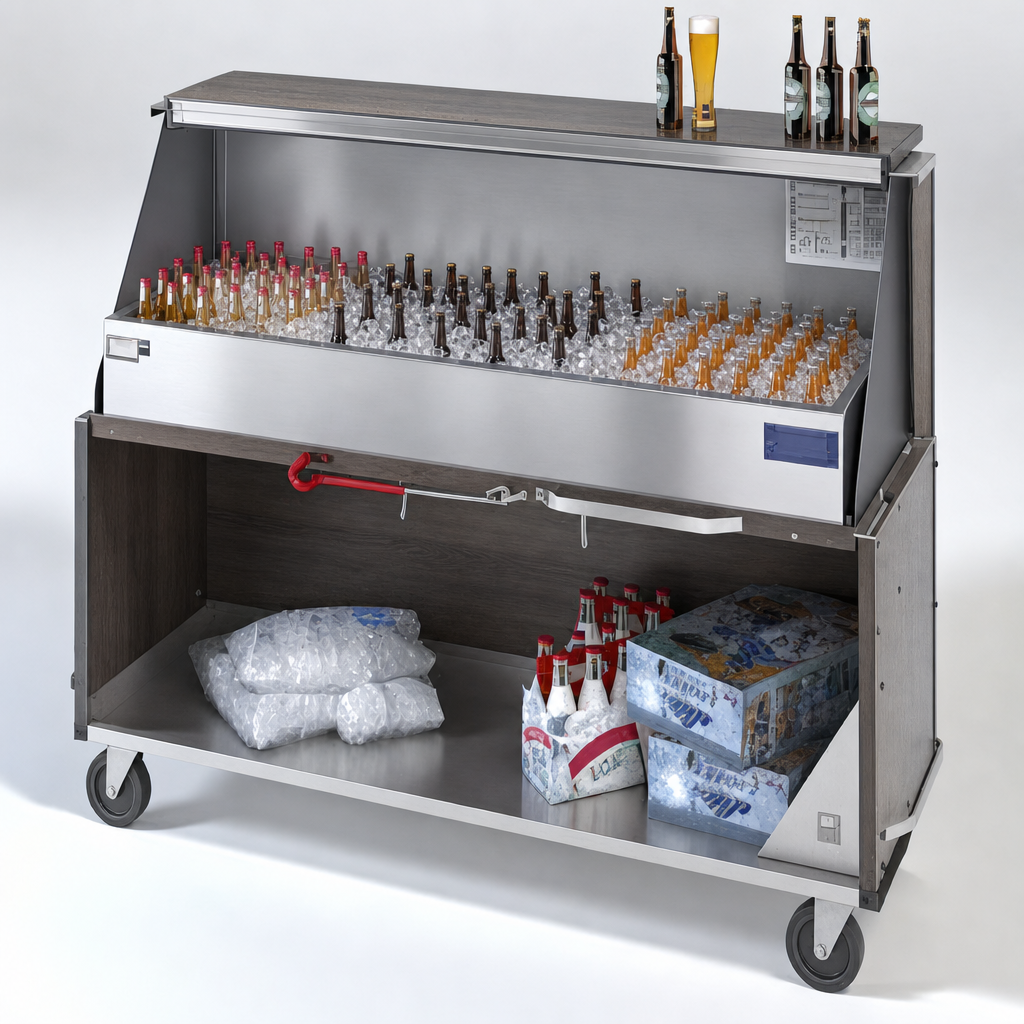 Full-Length Stainless Steel Ice Bin