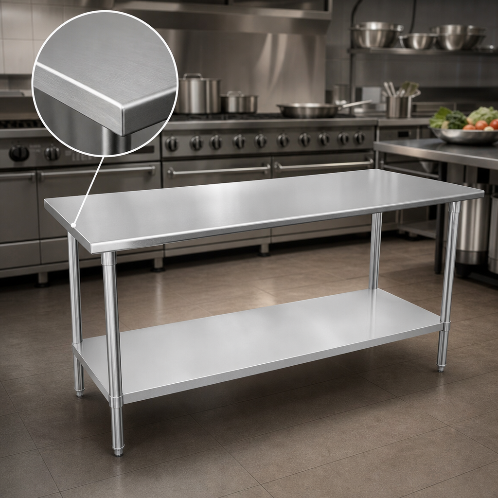 16-Gauge 304 Stainless Steel Top