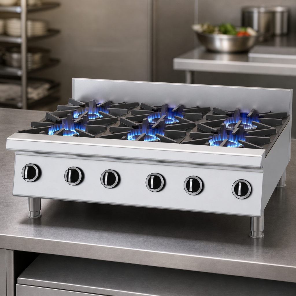 Six Open Burners