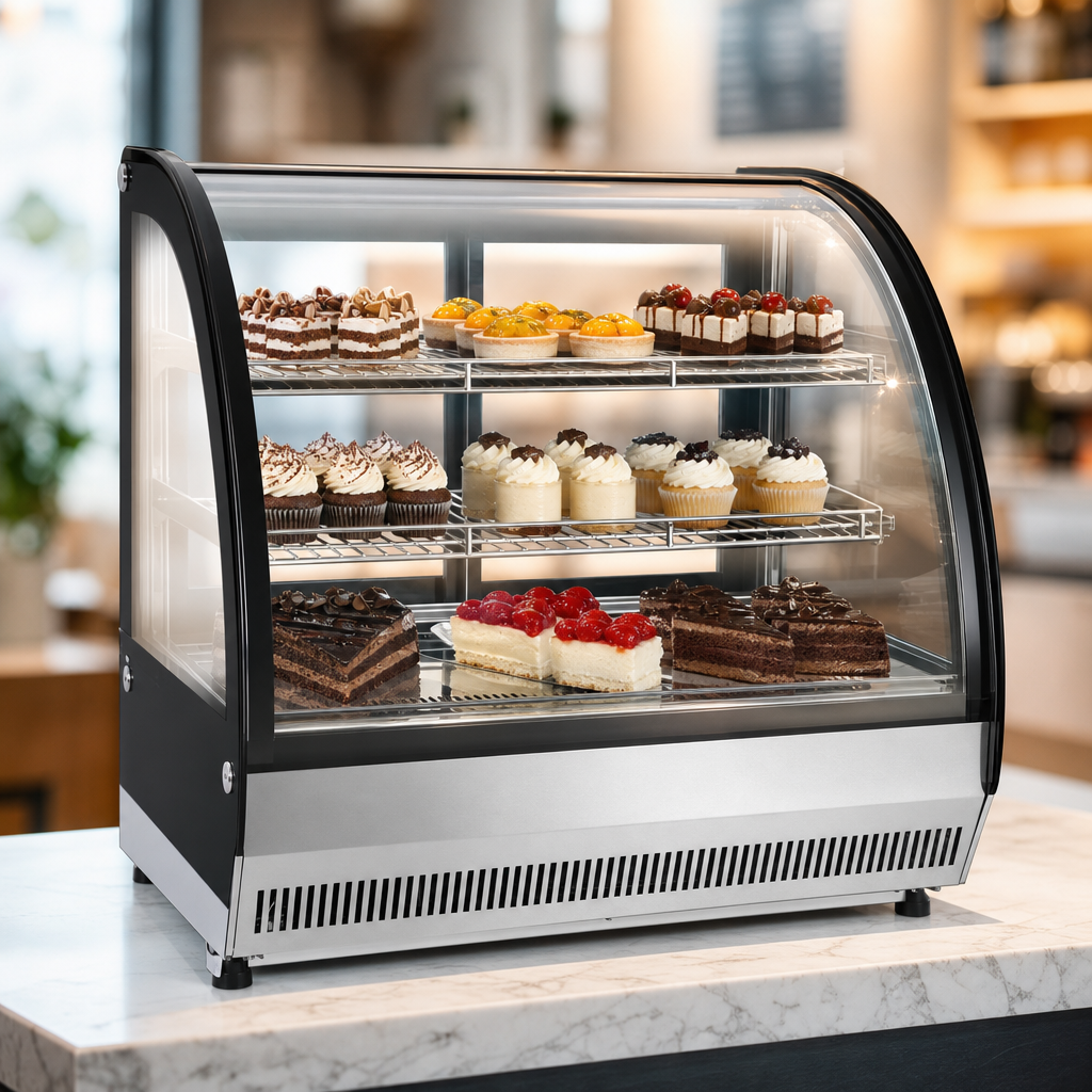 Curved Front Glass Display