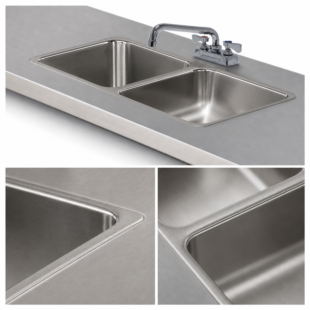 Welded Sink Bowls Into Table Top