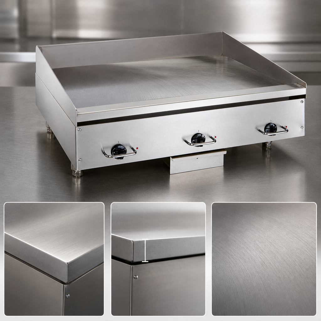 1/2-Inch Polished Steel Griddle Plate