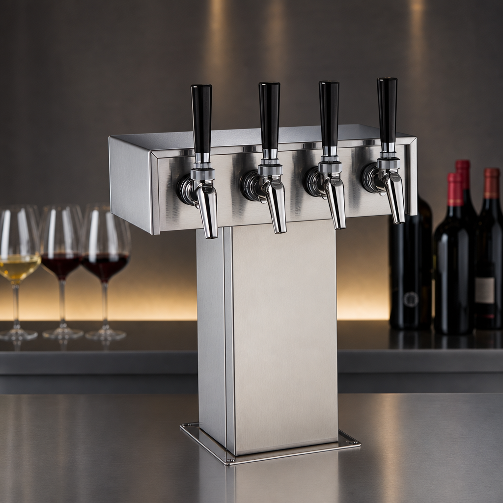Four-Faucet Tee Tower