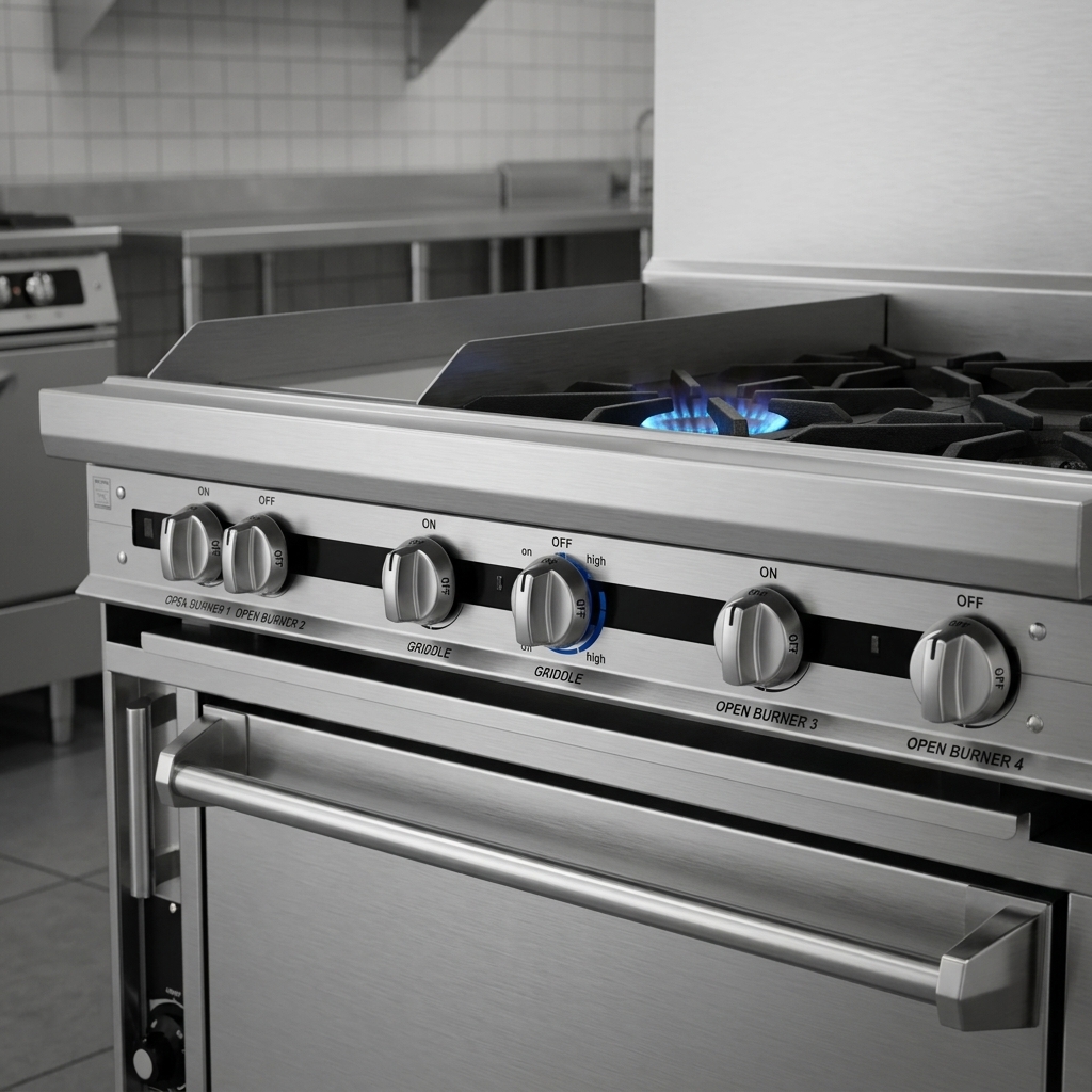 Experience straightforward operation with the Titan gas range's simple and reliable manual controls, designed for the busy commercial kitchen.