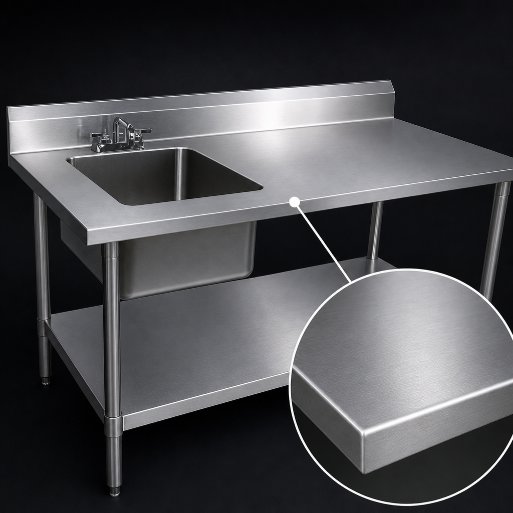 16-Gauge Stainless Steel Top