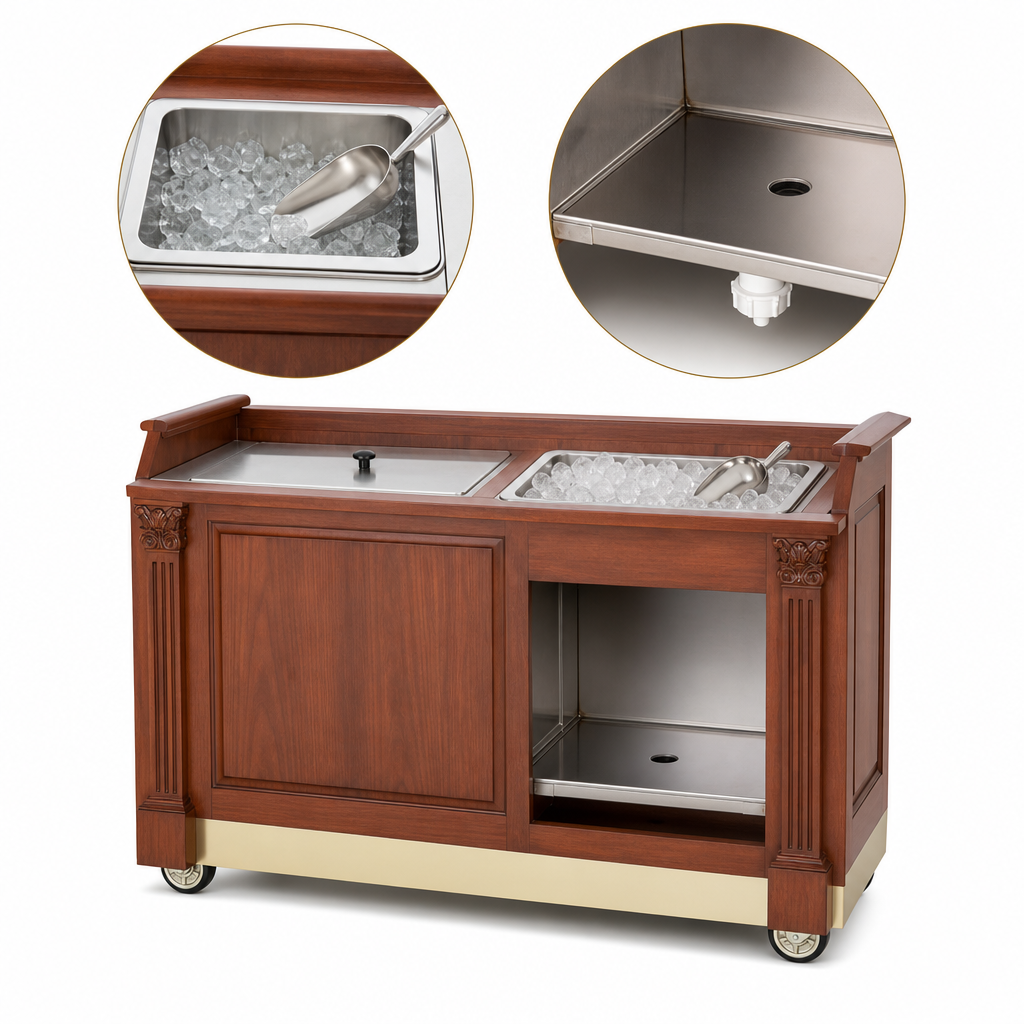 60 lb. Ice Bin with Drain