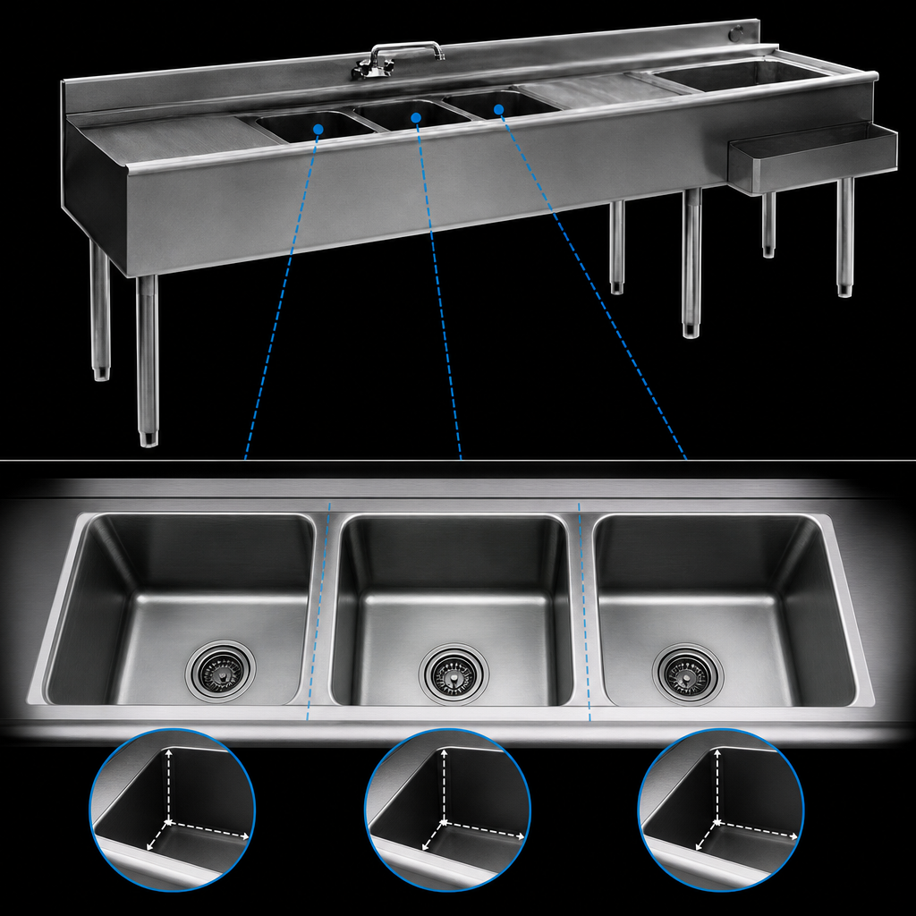 Three-Sink Layout