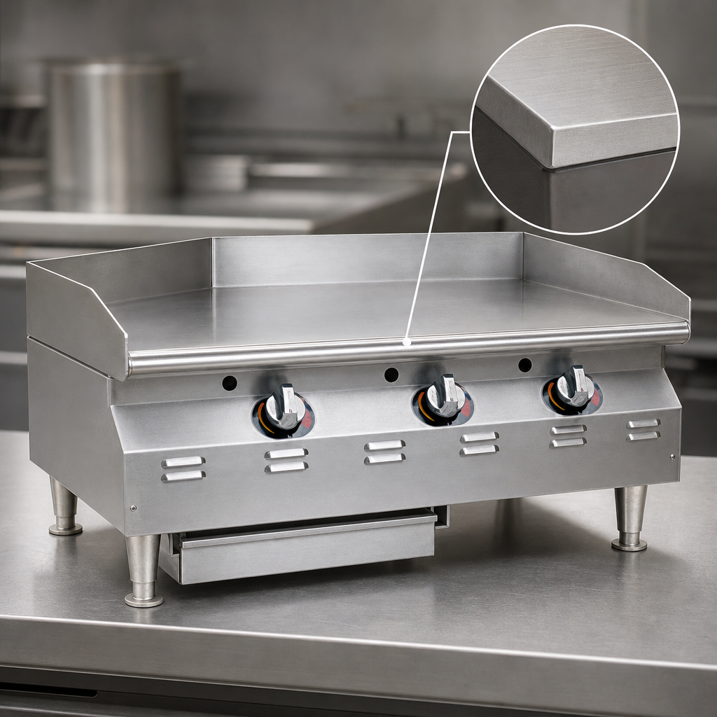 3/4-Inch Smooth Steel Griddle Plate