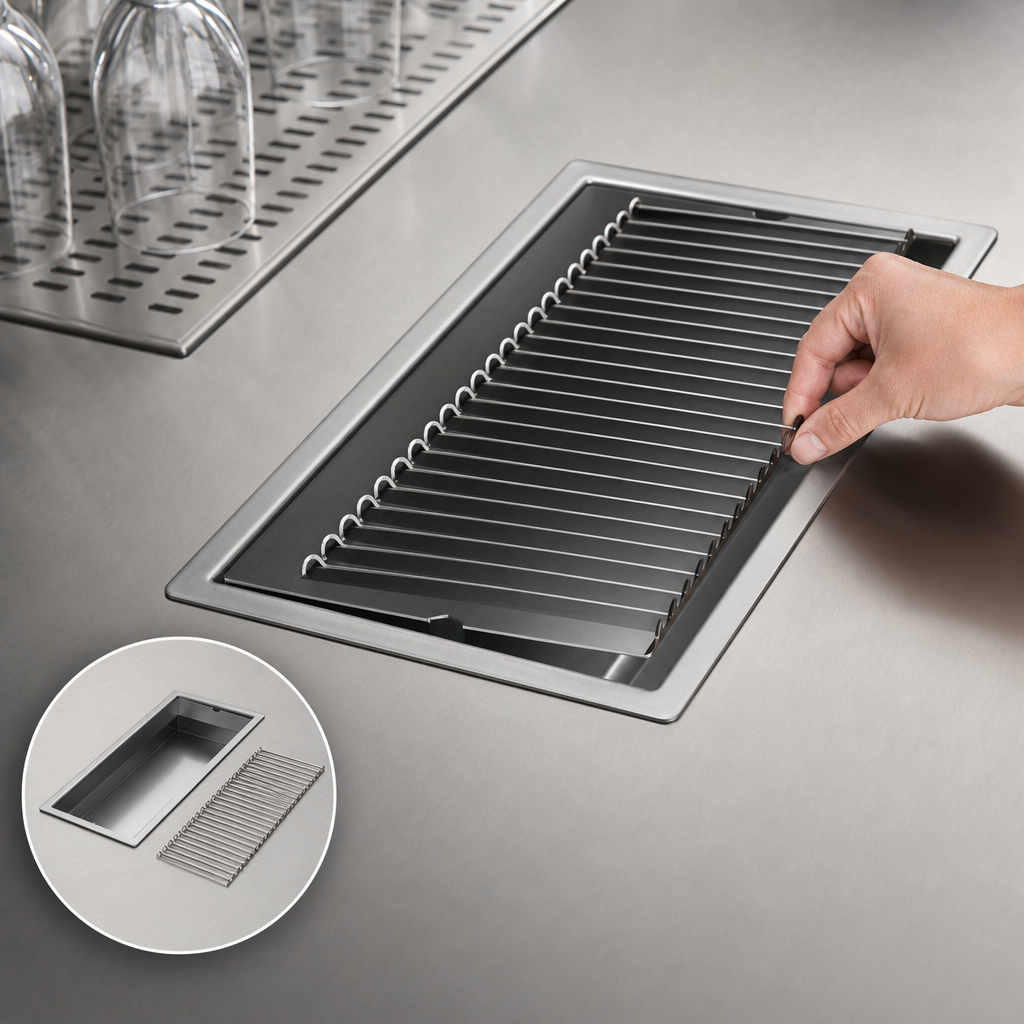 Removable Louvered Glass Rack